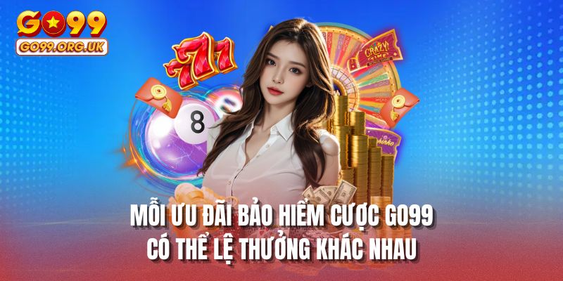 Mỗi ưu đãi bảo hiểm cược GO99 có thể lệ thưởng khác nhau